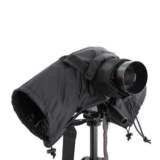 KANI三脚アクセサリカメラレインカバーAC-006ブラック撥水加工三脚取付可能手持ち撮影対応一眼レフミラ..