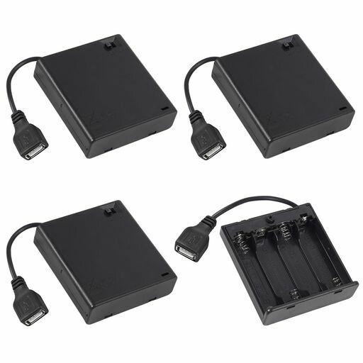 ACEIRMC単3電池ホルダーリード線付きオン/オフスイッチ単3電池ホルダー2個スイッチ付き単3電池ホルダー3個単3電池ホルダー4個リードとワイヤー付き(4xAAUSB)