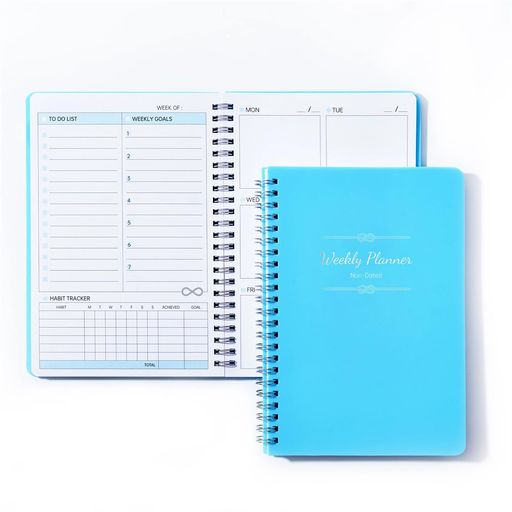 [YUANLIFE]ToDoリスト週計画時間管理ノート週ごとに時間管理タスク管理ノートA5サイズスケジュール帳チェックリストメモ帳習慣トラッカー毎週目標手帳weeklyplanner仕事用メモ学生学習プログ…のサムネイル