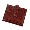 薄型カードケース本革財布 お札を折らずに収納! 薄型 本革 メンズ レディース (DEEP RED)(4)