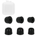 KWMOBILE6XイヤーチップIN-EARHEADPHONES対応イヤーピース-交換用直径4-5.5MMS/M/Lサイズ低反発黒色