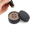 DFsuccesアロマストーンアロマディッシュ木製アロマディッシュ黒胡桃天然木アロマウッド安眠瞑想ポータブル置き型消臭車載デスク寝室トイレ用1個セットケース付き(円環形)