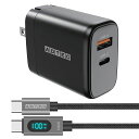 アドテックPD充電器65W2ポート【USB-C+USB-A】【PD3.0/GAN(窒化ガリウム)】スマートモニタリングLED表示EMARKER搭載1.2MTYPE-Cケーブル付属/ブラック/APD-V065AC-BK/SALED(2)