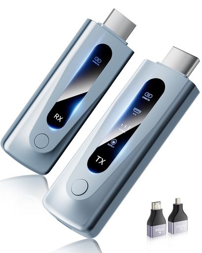 hdmi無線ワイヤレスhdmi送受信機セット0.03秒超低遅延「1080P/5G+2.4G/100m安定転送/日本技適認証取得」小型挿すだけで使えるWIFI&設...