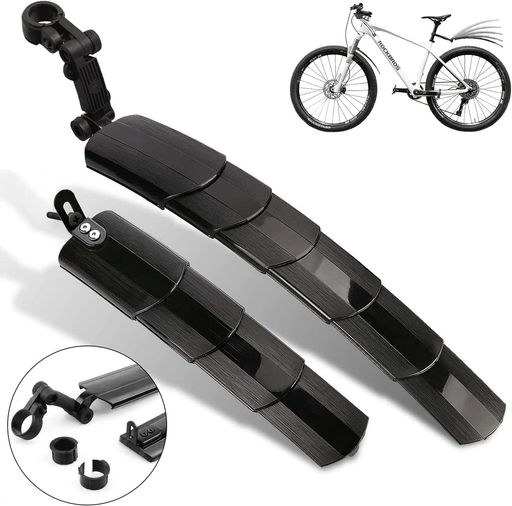 自転車用泥よけフェンダーフロントとリアマッドガード耐久性角度調整可能簡単取り付けユニバーサル前後..