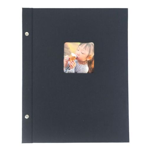 【WEB限定品】ナカバヤシ窓抜きビス式ポケットアルバムましかく156枚収納WBA-6SQ-K/ECブラック