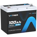 VATRERPOWERバトラーLIFEPO412V100AHリン酸鉄リチウムイオンバッテリーGROUP24ディープサイクルバッテリー5000回以上サイクル100ABMS付き低温カットオフ保護