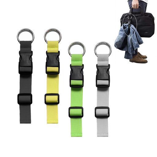 ジャケット4個セットホルダー旅行便利グッズ両手解放荷物ストラップ旅行便利グッズバッグ荷物掛け旅行便利グッズコートやポーチの吊り下げ用に調整可能紛失防止(ミックス...