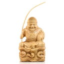 繁樓藝雕仏像恵比寿七福神木彫り置物柘植の木開運招福商売繁盛福徳福運厄除け(高さ6cmx巾3.5cmx奥行3cm)(原木)