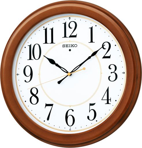 セイコークロック(SEIKO CLOCK) 掛け時計 電波 アナログ 木枠 茶 木地 KX388B