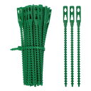 PATIKILヴァインズファスナー13.5CM/5.3インチ、100個のプラスチック製タイバックルフック、園芸用ブドウサポートストラップクリップ、ブドウ野菜を固定するための植物ホルダー、緑