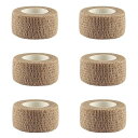 SANJAOYEEテーピングテープテーピング伸縮6巻入2.5CM*4.5M自着性テープ粘着包帯テーピングバンデージ包帯テープ不織布凝集アスレチックテープ敏感肌に適しています(4)