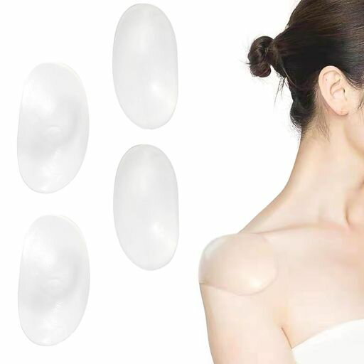 肩パッドなで肩狭い肩太い肩ズレ落ち防止肩対策フォーマルスーツジャケットパワーショルダーヌー自己粘着冠婚葬祭男女兼用(透明)