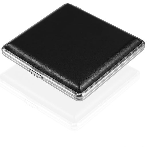 LUYINGシタバコケースガレットケース皮革調タバコ収納20本収納煙草入れたばこおしゃれかっこいい高級人気防水スリムおしゃれかっこいい男女兼用たばこケースブラック