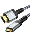 SNOWKIDS MINI HDMI ケーブル 1M ミニ HDMI 双方向 4K@ 60HZ 18GBPS UHD、1080P、3D、HDR、ARC、カメラ、ラップトップ、HDTV、モニター、プロジェクターなどに適用(タイプAオス-ミニタイプCオス)(2)