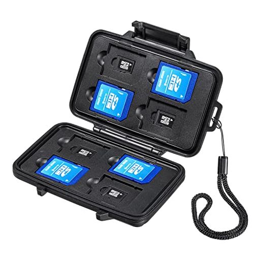 サンワサプライ(SanwaSupply)メモリーカードケース防水・防塵IP55相当(SDカード・microSDカード用)最大16枚収納ブラックFC-MMC29BK