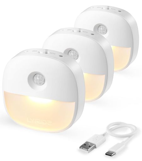 Lyridz人感センサーライトusb充電式足元灯足元ライト無段階調光センサーライトled常夜灯3モードフット..