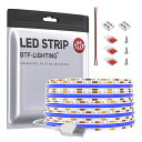 BTF-LIGHTING FCOB COB LEDテープライト USBライト 高密度 フレキシブル LEDテープライト 2M 640LEDS/2M ブルー 青色ライト 幅8MM ストリップライト DC5V USB 6W/M 調光可能 変形可能 切断可能