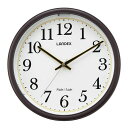 ランデックス(Landex)掛け時計電波アナログ31cm自動点灯ステップ秒針夜間秒針停止ダークブラウンヨクテラスYW9188DBR