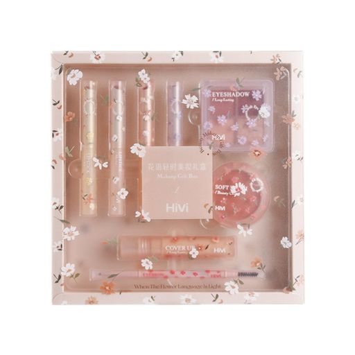 Hiviフル美容メイクアップメイクアップセット化粧品8点セット(化口紅x4/アイブロウペンシルx1/コンシーラーx1/チークx1/アイシャドウパレットx1)メイクセット防水防汗防水防汗長持ち初心者…