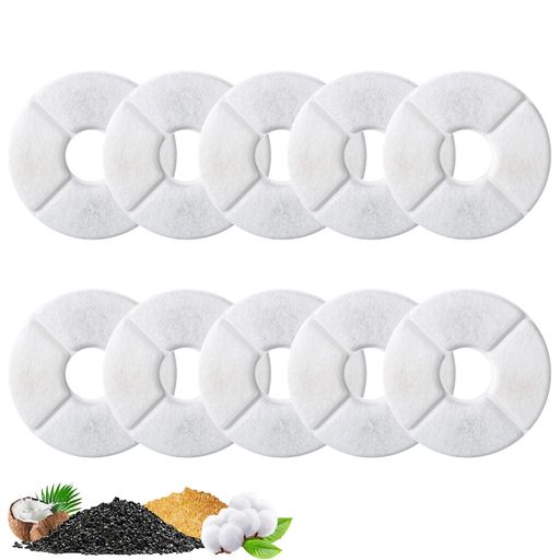 BTtime猫水フィルター10枚入ペット自動給水器猫用交換用個別包装安全清潔イオニック抗菌活性炭自動給水..