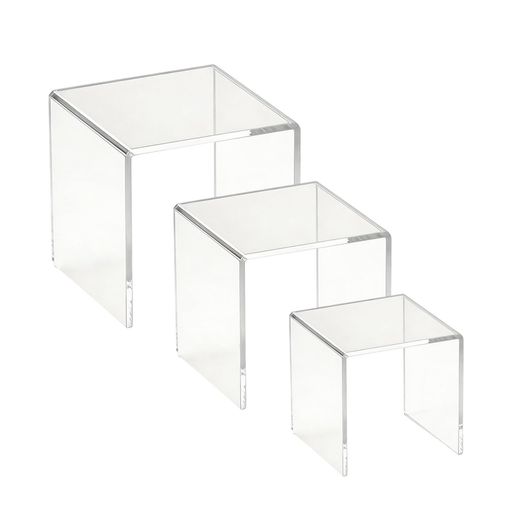 展示台 コの字型 アクリルディスプレイ アクリルステージ 3/5個セット あくりるスタンド 透明 あくりる製 フィギュア飾り コレクションケース 陳列台 スタンド あくりる台 コレクション …