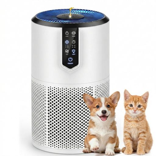 YUHAFO空気清浄機小型「15畳~25畳・360°強力浄化」3重ろ過極静音空気清浄機ペット卓上軽量省エネ花粉/ハウスダスト/カビ/猫の毛/ほこり/PM2.5/除菌/ウイルス/アレルギー対策脱臭機ペット強力…