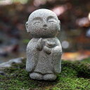 NOELAMOURお地蔵さん置物ミニ可愛い御影石お地蔵様癒し仏像石守り神オブジェH5.8cm(片合掌平和鳩)