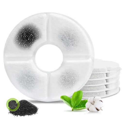 Asopetch犬猫自動給水器軟水化フィルター交換用フィルター活性炭フィルター(1枚四つ活性炭バッグ)追加..