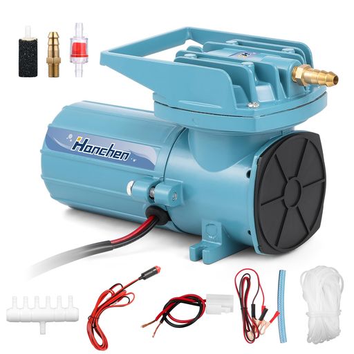 Hanchenエアーポンプエアーポンプ35W水槽/漁船用酸素供給水槽曝気パワフル車用電源シガーライターに接..