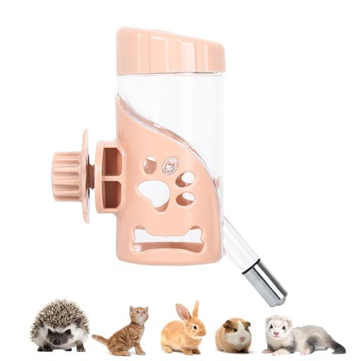 PAVIKE小動物給水器ペットボトルハムスター給水器うさぎ水入れ吊り下げ設計350ml大容量省スペースデザ..