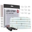 BTF-LIGHTING FCOB COB LEDテープライト 高密度 フレキシブル LEDテープライト 10M/ロール 3360LEDS 昼光色 6000K 幅8MM ストリップライト DC24V 8W/M 調光可能 変形可能 切断可能 寝室 キッチン