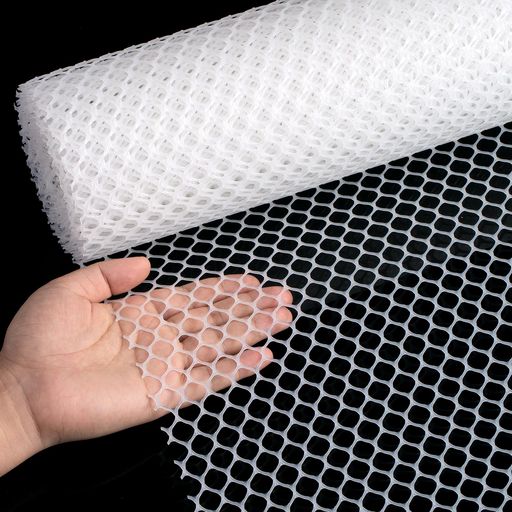 転落防止ネットプラスチックネットトリカルネ1.2CM穴落下防止網猫脱走防止防鳥防獣安全網園芸家禽網階段窓フェンス多用途なメッシュ結束50バンド付きホワイト(1.2CM穴40CMx5M)