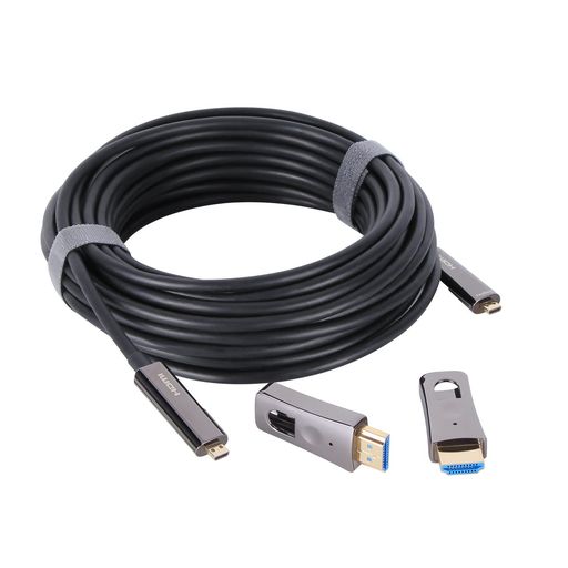 VCOM 光ファイバーHDMI ケーブル 4K@60Hz対応 【取り外し 配線便利】HDMI2.0 AOC Cord 18gbps超高速伝 4KHDR/Ultra HD/3D/YUV4:4:4/HDCP 2.2 HDMI 4K ケーブル 10M 15M