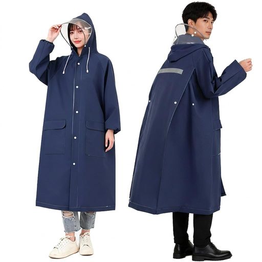 【リュック対応&amp;3in1多機能レインコート】環境に優しく、軽量で耐久性に優れた高品質EVA素材を採用。特有の嫌な臭いがなく、肌触りも滑らかです。背中部分にゆとりを持たせた「リュック対応」設計を採用。通勤・通学用のリュックを背負ったままでも、窮屈感なくスマートに着用いただけます。「自転車用」「徒歩用」「リュック対応」の3WAY仕様で、毎日の通勤通学、お買い物、保育園のお迎え、アウトドアまで幅広く大活躍します。 【圧倒的な防水力!二重間仕切り&amp;防水ジッパー】雨の侵入を徹底的に防ぐため、「外側スナップボタン+内側ファスナー」のダブル前立て構造と、幅広の防水内フラップを搭載。さらに、袖口はフィット感のあるゴム仕様になっており、自転車の運転中もしっかり風雨の逆流を防ぎます。左右には雨が侵入しにくいフラップ付きの「防水大容量ポケット」を2つ装備し、スマホや鍵などの小物をサッと収納できます。大雨の日でも衣服を濡らしません。 【視界良好!取り外し可能・二重透明レインバイザー】顔をすっぽり覆う大きな「高精細ダブルバイザー」付き。視界を遮らないクリアな素材で、雨の日でも前方が見やすく安全に運転できます。