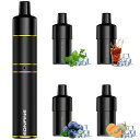 EONFINE 電子タバコ VAPE ベイプ 新フレーバー4個付き べいぷ本体 約7000口吸引可能 水蒸気タバコ 禁煙グッズ 電子たばこ 爆煙 ニコチン ター...