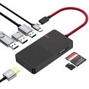 ANYPLUS USB Cハブマルチポートアダプタ、7-IN-1 USB Cノートパソコン拡張台座、4 K HDMI、3ポートUSB 3.0、TF/SD、100...