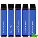 電子タバコ 使い捨て VAPE メンソール 5本 12500回吸引可能 大容量 爆煙 水蒸気タバコ メンテナンス不要 ビタミン入り ニコチン・タールなし 禁煙 ...