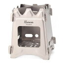 Hamansチタンウッドバーニングストーブキャンプストーブ折りたたみ式チタンポータブルバックパッキングストーブアウトドアキャンプピクニックBBQ用(Sサイズ)