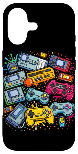 ビデオゲーム コンソール コントローラー レトロ 80年代 90年代 ゲーム アーケード スマホケース iPhone 17 用