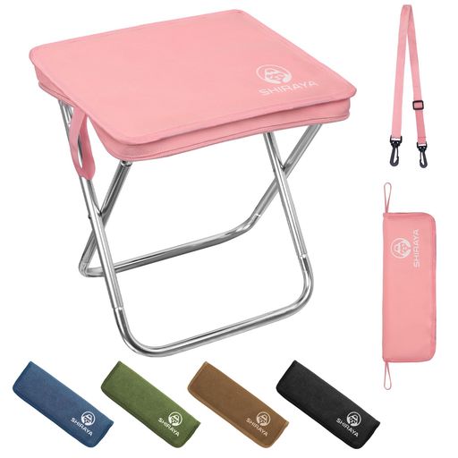 shiraya【2025Newモデル】折りたたみ椅子アウトドアチェアコンパクト超軽量アルミ合金ショルダー付き持..