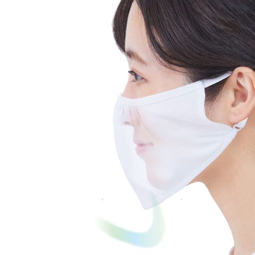 [sunayama] 普通サイズ そよ風マスク涼し~の 【UVカット・UPF50+・吸汗速乾・接触冷感機能付き】 9731SY (1, ホワイト)