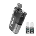 NONNICOYUOTO電子タバコVAPEシーシャ本体18000回吸引可能ベイプ持ち運び禁煙グッズニコチンタール無し充電式TYPE-C充電フレーバーダブルメンソ...