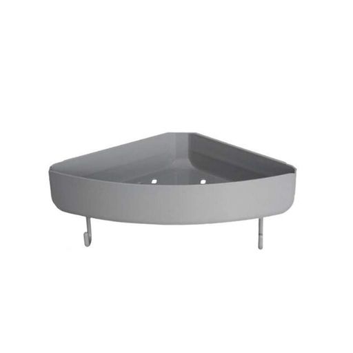 浴室ラックコーナーバスルームシェルフ無孔コーナーシェルフ壁掛け収納オーガナイザートイレトイレキッチンドミトリーに適しています(グレー)