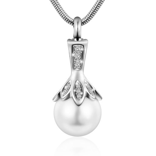 [Dletay]メモリアルペンダントパール真珠ネックレス遺骨ペンダント手元供養ペンダント遺骨入れ遺骨ネッ..