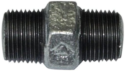 吉年白六角ニップル3/8