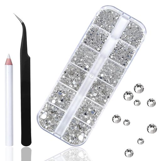 [ALLVD]ネイルラインストーンラインストーンネイルアートツールダイヤモンド装飾3D立体大容量セット丸..
