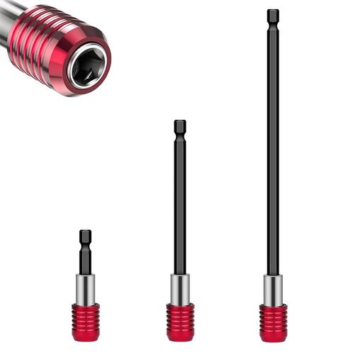 マグネット式ドリルビットホルダー 延長セット 3本組(2/4/6インチ) 1/4インチ六角軸