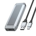 YOTTAMASTER M.2 SSD 外付けケース SATA対応 M.2 SSD ケース USB3.2 GEN2接続 UASP対応 6GBPS高速転送 アルミ SSD M.2 ケース 2230/2242/2260/2280 M KEY/B+M KEY(2)