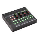 LINBEヘッドフォンアンプ、4チャンネルオーディオミキサーポータブルヘッドフォンアンプ軽量ボリューム調節可能なノブ5V電源インターフェイス付きヘッドフォンミキサーギターTV携帯電…